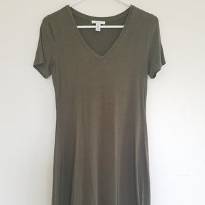 Olive green tshirt dress